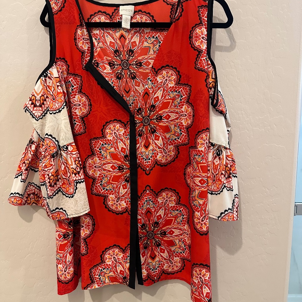 Chicos open shoulder top